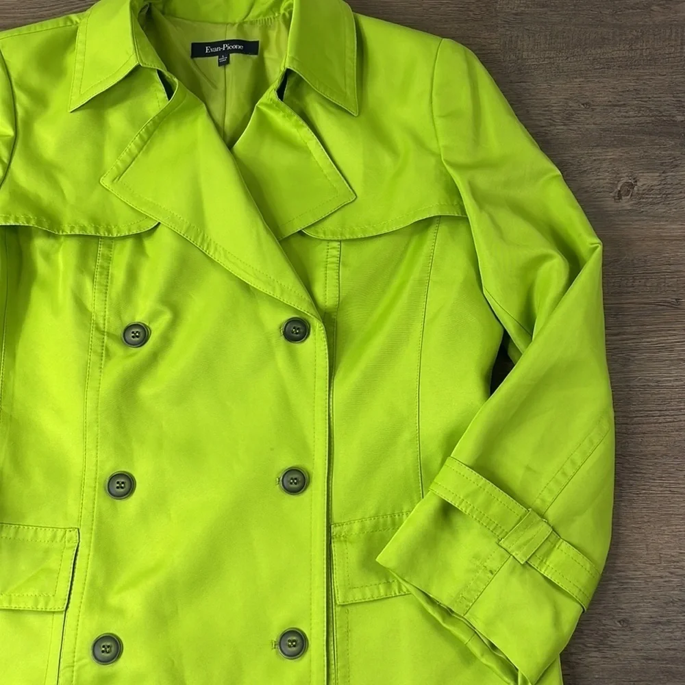 Even Picone Women’s Spring Lime Button Up Jacket, size Large - Picture 6 of 12